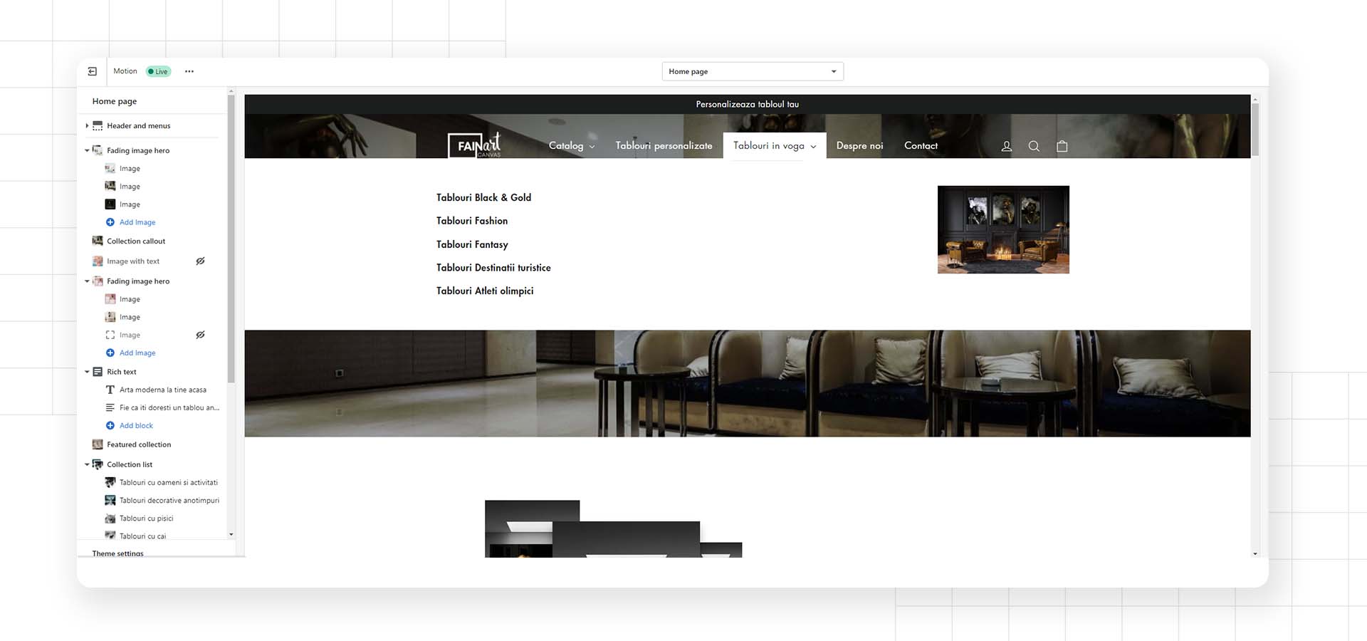 shopify Megamenu example